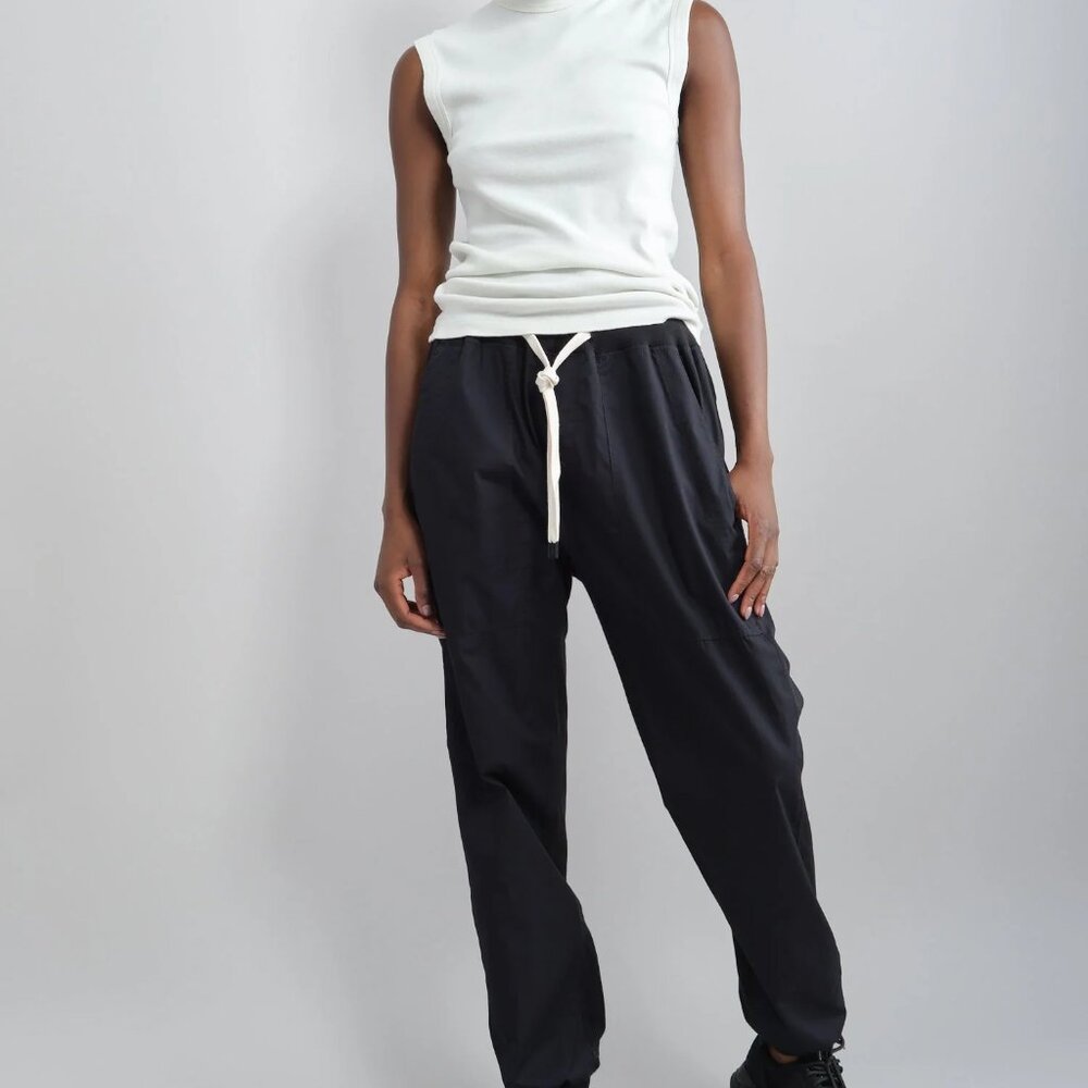 bassike 100% cotton black pants